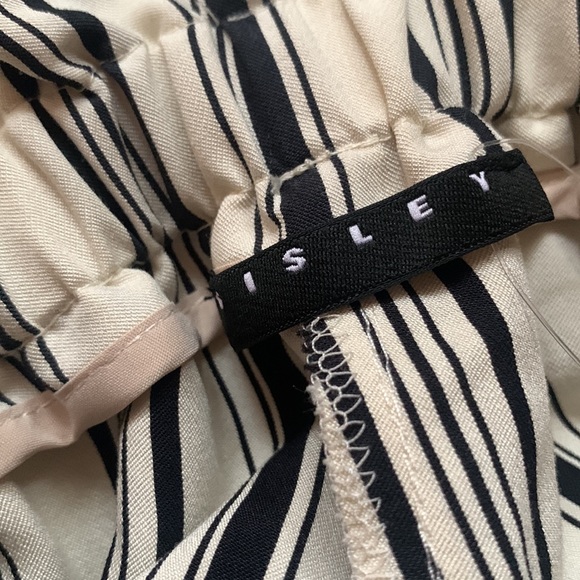 Sisley long striped black and white pants - Picture 2 of 2